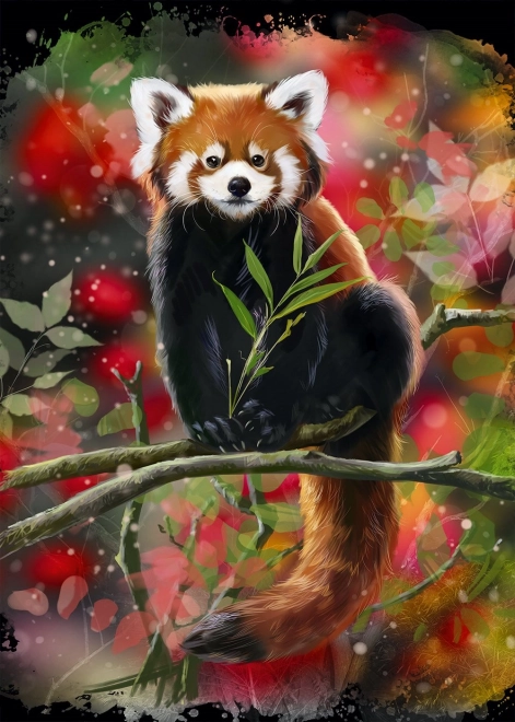 Puzzle Roter Panda auf dem Zweig 1000 Teile