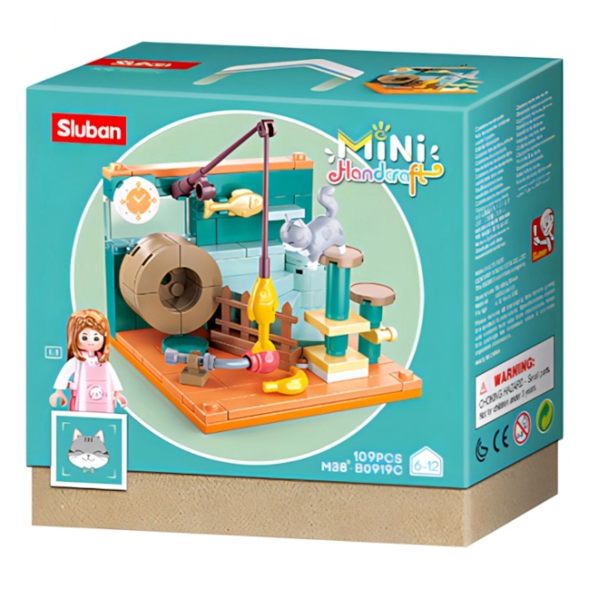 Sluban Mini Bau Anglerecke mit Katze