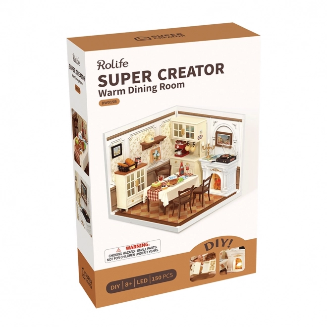 RobTime Cozy Dining Room Dollhouse