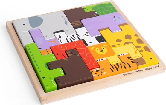 BIGJIGS TOYS Wooden Safari Animal Puzzle