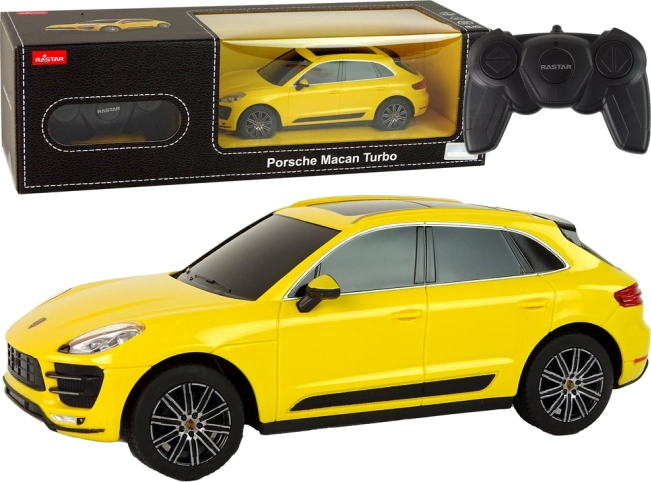 RC auto Porsche Macan Turbo 1:24 Rastar – geel