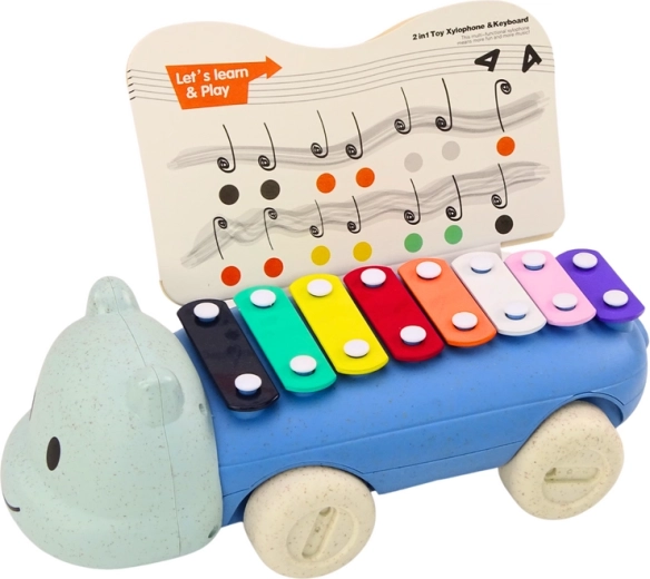 Music learning with 8 colorful keys