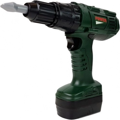 Realistic battery-powered drill with sound