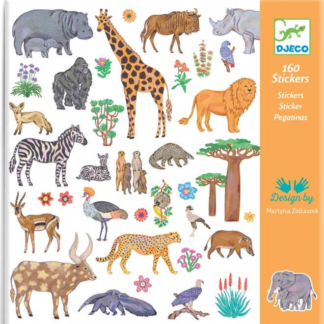 African Animals Stickers DJECO