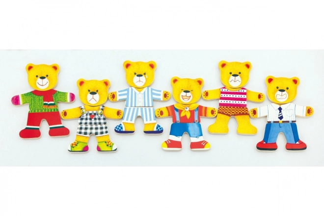 Holzpuzzle VIGA Bärchen anziehen