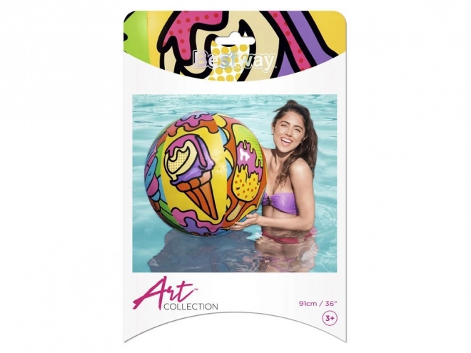 Farbiger aufblasbarer Strandball 91cm Bestway