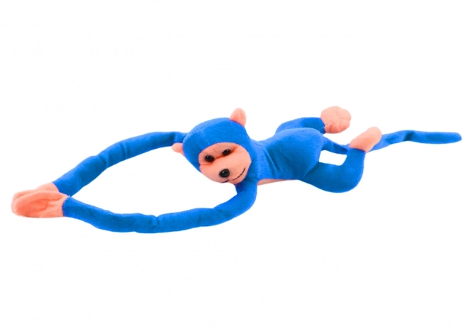 Pluchen mascotte Aap met geluid Blauw 60 cm