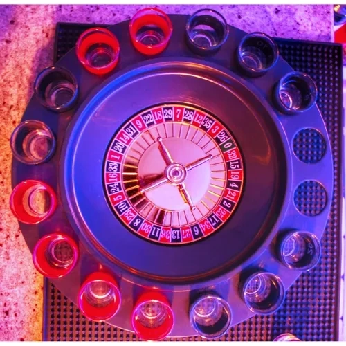 Party Roulette Game Set with Shot Glasses