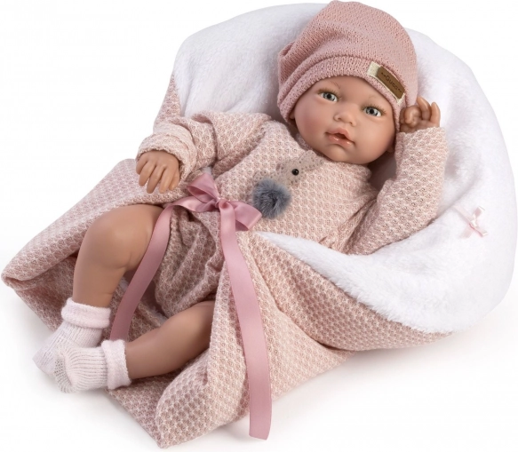 Guca Blanca – realistische babypop met geluiden en zacht stoffen lijfje 38 cm