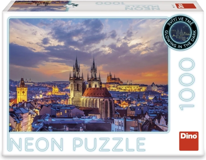 puzzel uitzicht op Hradčany 1000 stukjes neon