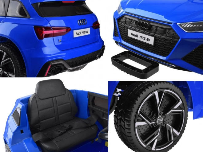 Elektrische auto Audi RS 6 voor kinderen – Blauw