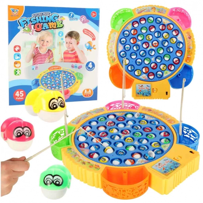 Kinderspel vissen 45 vissen + 4 hengels