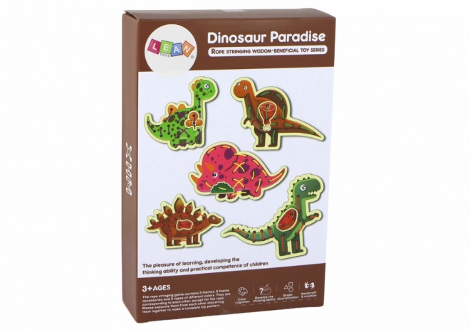 Paradis des Dinozaures - Jouets en Bois à Lacer