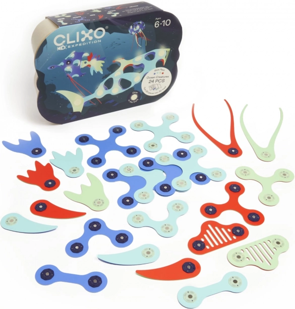 Cubes magnétiques Clixo Expédition Sous-marine, 24 pièces