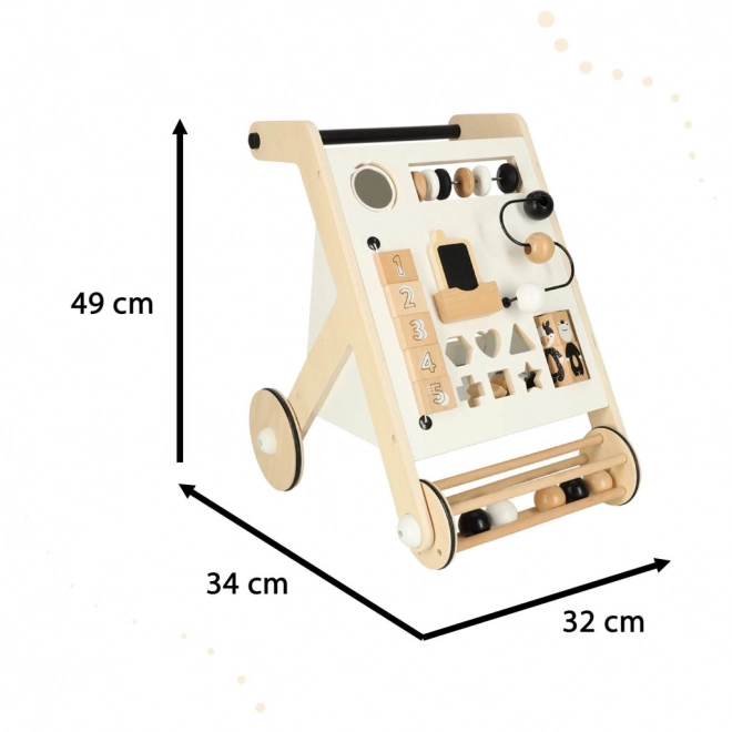 Houten educatieve loopwagen
