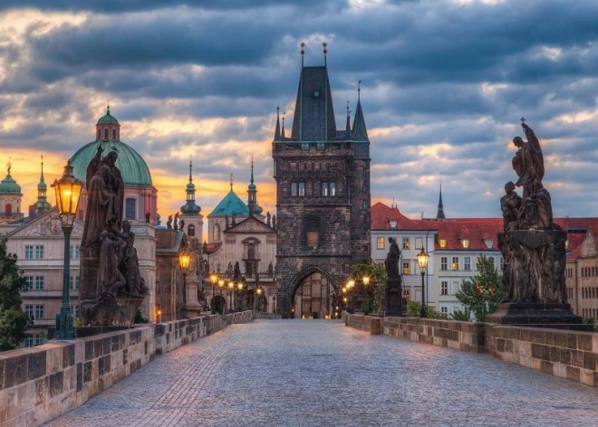 Prag: Spaziergang auf der Karlsbrücke Puzzle 1000 Teile