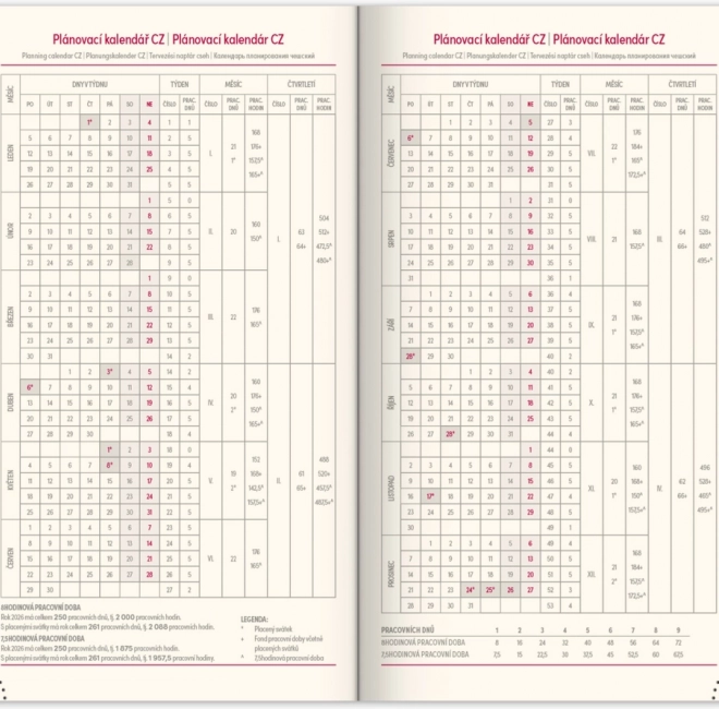 Zakagenda Zwart-gouden Twill 2026