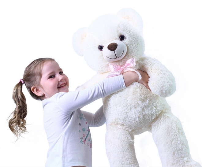Large Plush Teddy Bear Lily Cream White