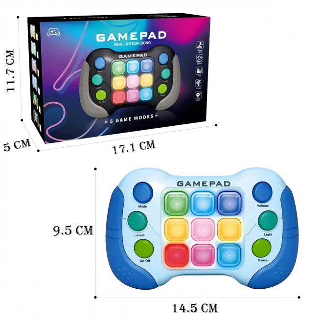 Elektronisches Spiel WOOPIE Pop-It Fidget Toy Gamepad blau