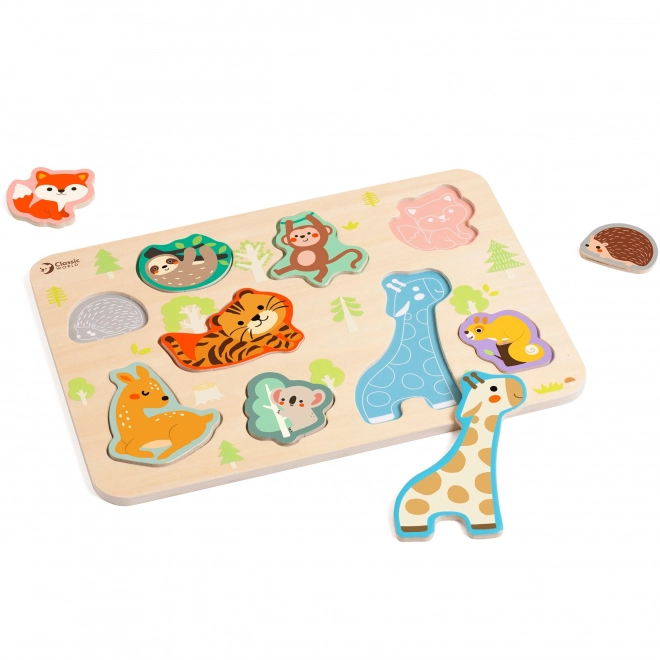 Puzzle en bois avec animaux