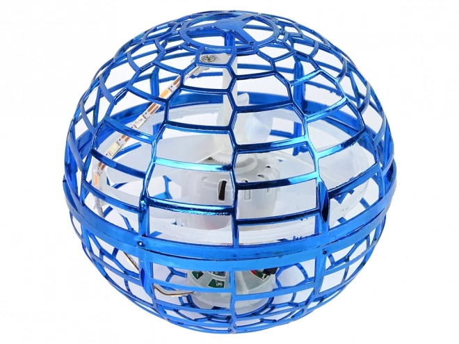 Vliegende draaiende bal blauw Flynova LED 10 cm