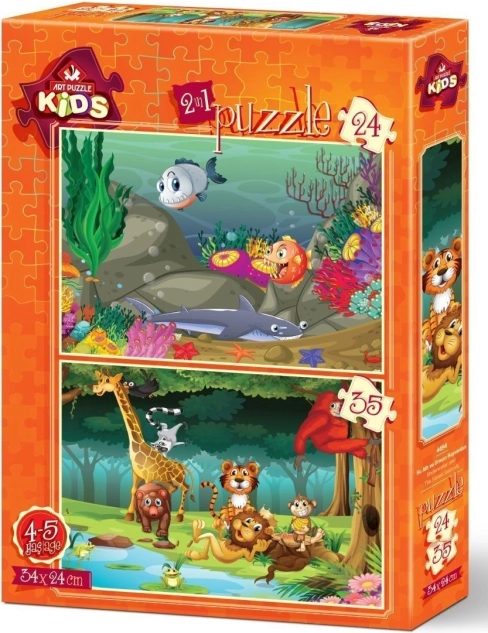 Puzzel Onderwater en Wilde Dieren