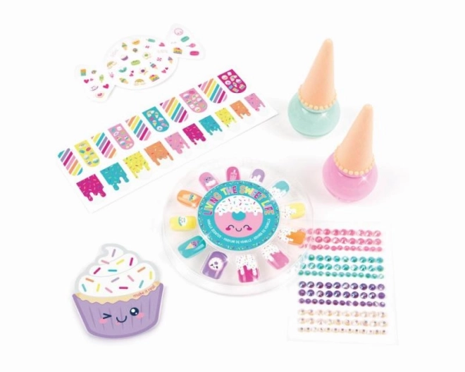 Farbset für Nägel mit Aufklebern Candy