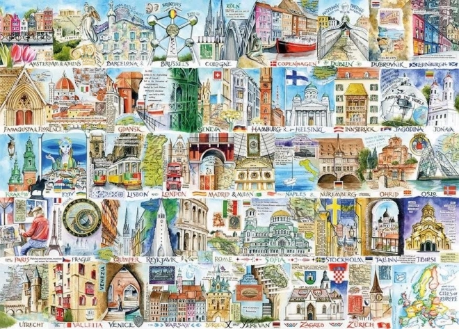 Gibsons Puzzel Europese bezienswaardigheden 1000 stukjes