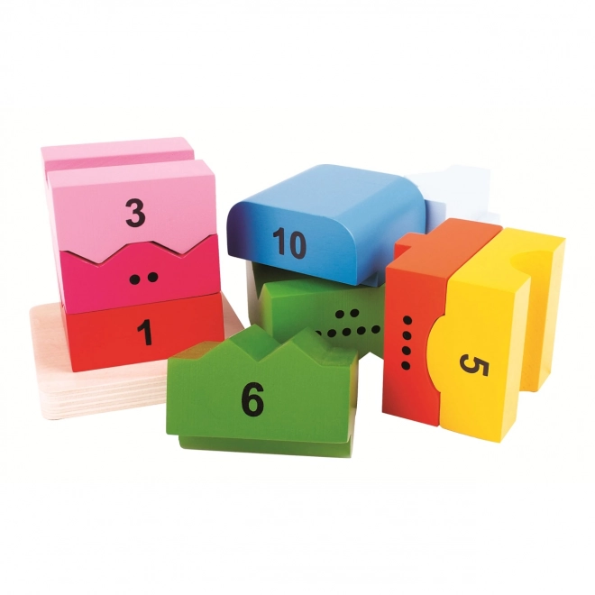 Bigjigs Baby Houten Motorische Toren met Cijfers