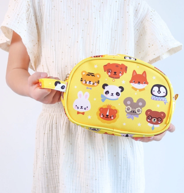 Toiletry Bag with Animal Friends Motif by A Little Lovely Company