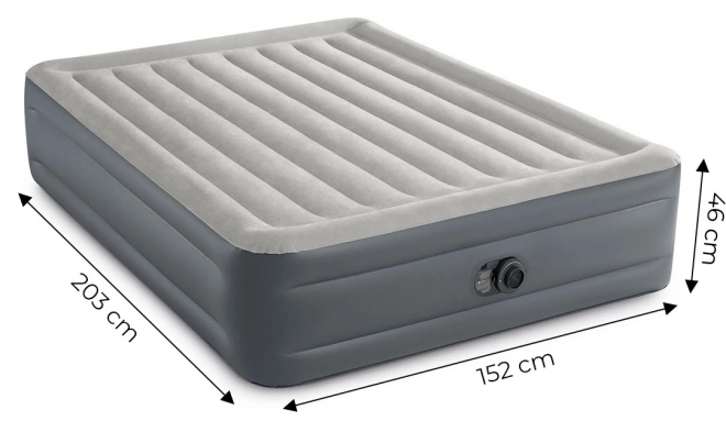 Groot opblaasbaar luchtbed 203x152 cm met ingebouwde pomp INTEX 64126