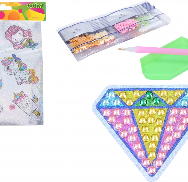 Kit créatif autocollants diamants avec strass MIX