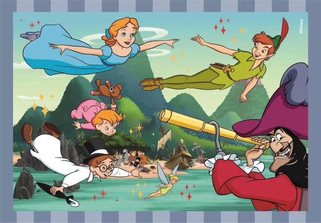 Puzzle 4v1 Super Color Disney Klassik