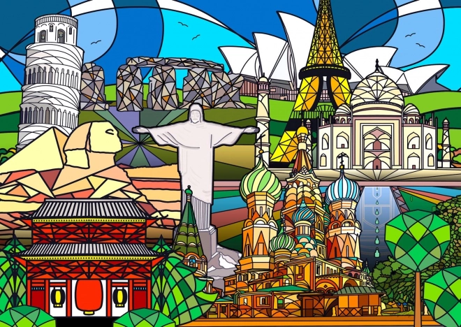 World Landmarks Puzzle 1000 Pieces