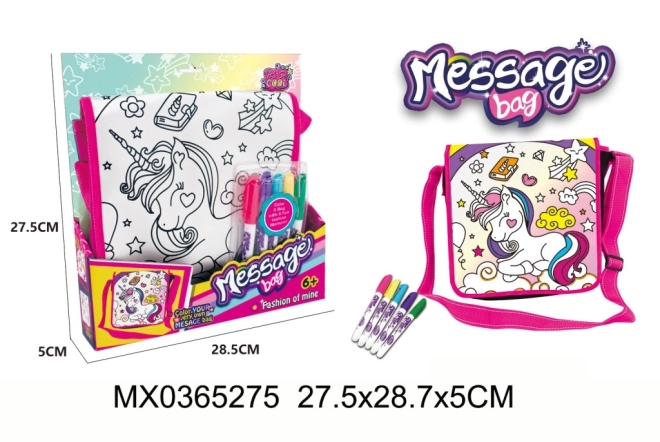 Coloring Handbag Message