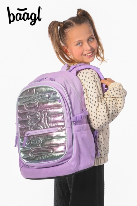 Baagl Set 3 : Sac à dos, Trousse et Sac de sport Lavande