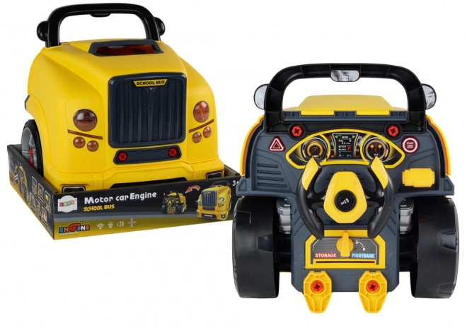 DIY Autogarage kinderspeelset automonteur Schoolbus