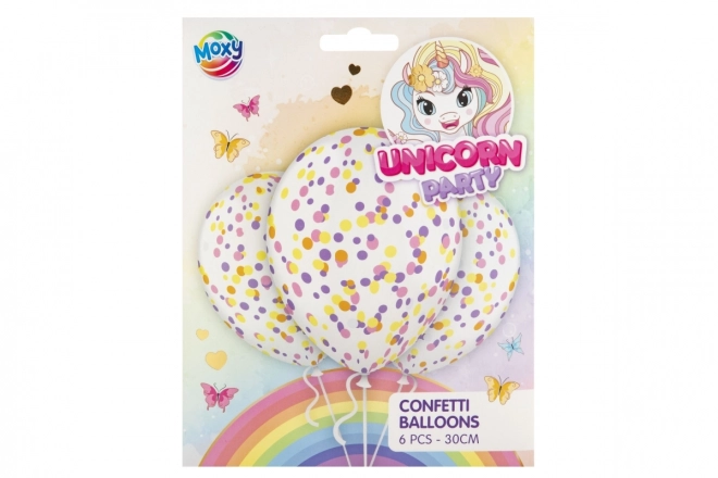 Confettiballonnen 30 cm 6 stuks