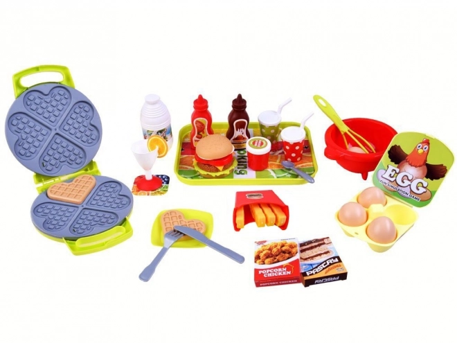Kids Kitchen Set with Waffles and Accessories