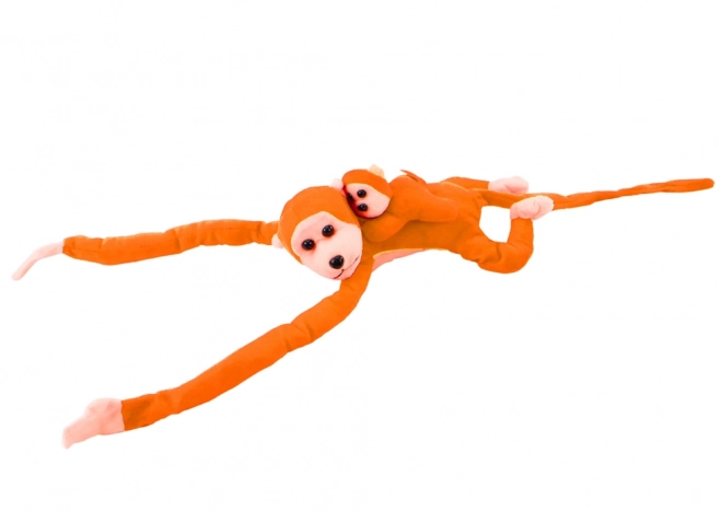 Pluchen Aap Met Baby Oranje Met Geluid