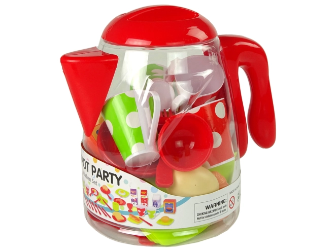 Kleurrijke theepot set