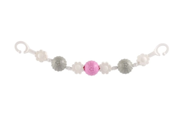 Gekleurde ketting met ballen voor kinderwagen 41 cm