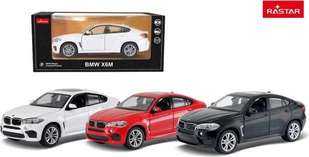 Metalen model 1:24 BMW X6 M zwart RASTAR
