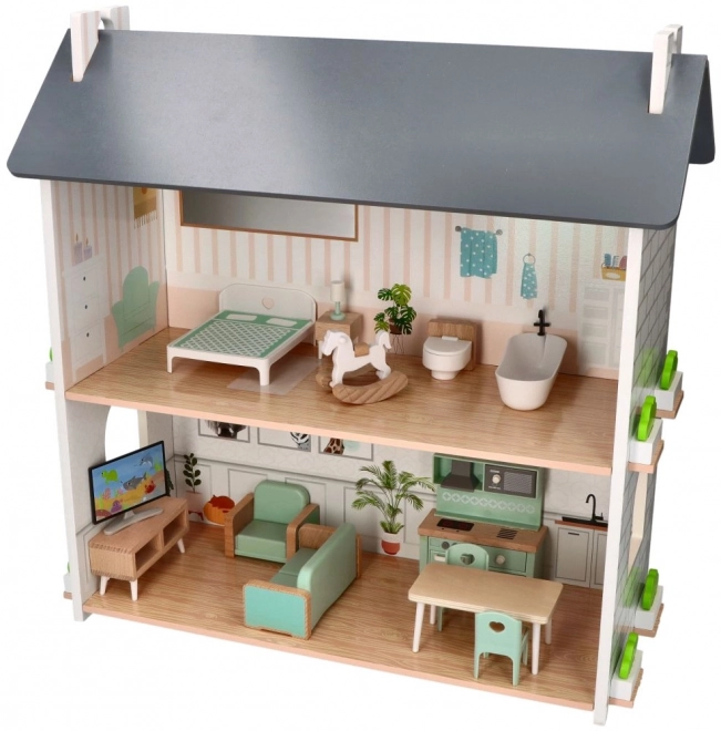 Grote gezellige poppenhuis
