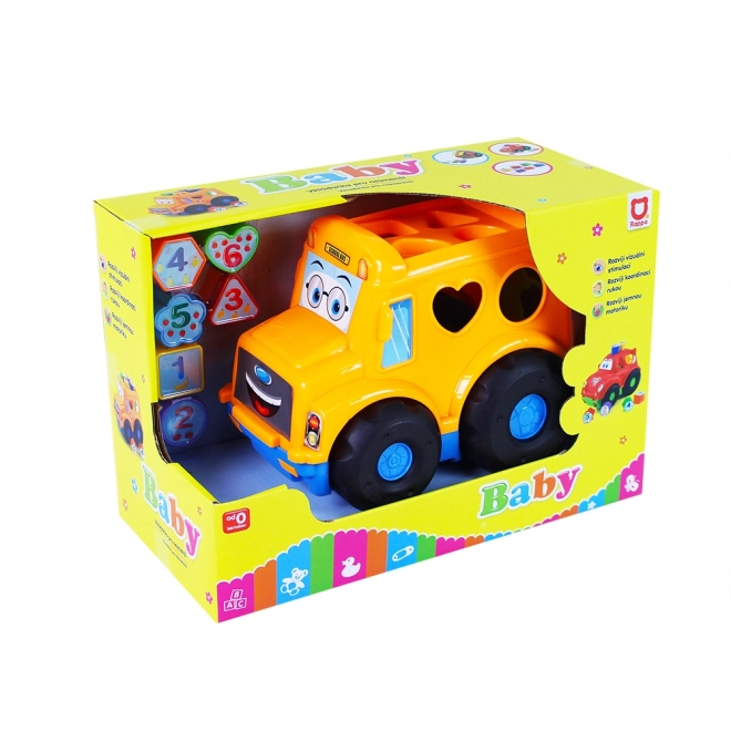 Insteekspeelgoed BABY bus voor de kleintjes oranje