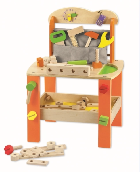 Houten werkbank met gereedschap voor kinderen - 38 stuks