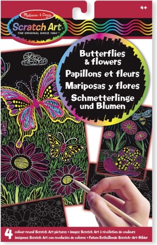 Kraskaartjes – vlindertjes en bloemetjes