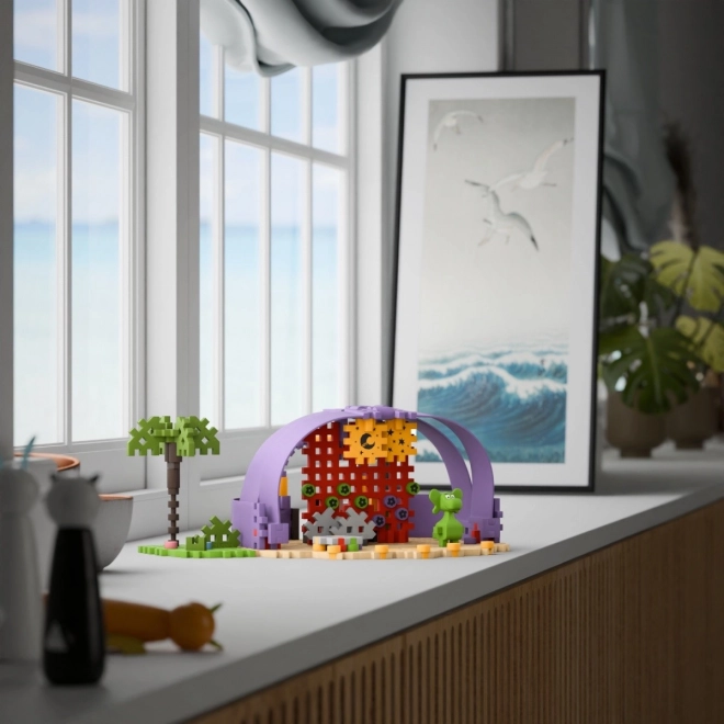 Creative Construction Set Mini Waffle - Diplodocus and Scene 148 Pieces