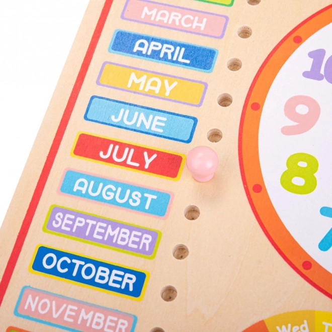 Bigjigs Toys Kalender met Klok