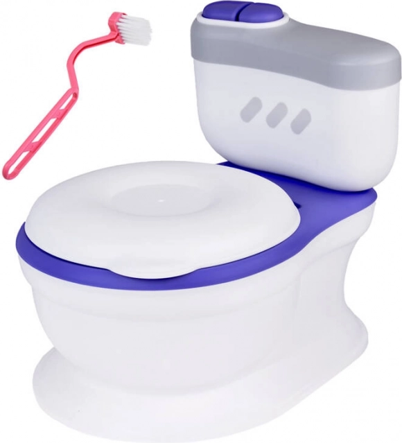 Interactive potty – children's toilet with wipe dispenser and flushing sound – Blue